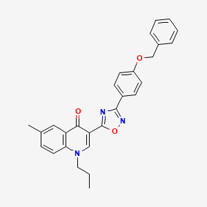 3-{3-[4-(benzyloxy)phenyl]-1,2,4-oxadiazol-5-yl}-6-methyl-1-propyl-1,4-dihydroquinolin-4-one