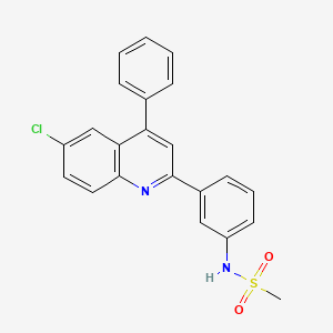 N-[3-(6-chloro-4-phenylquinolin-2-yl)phenyl]methanesulfonamide