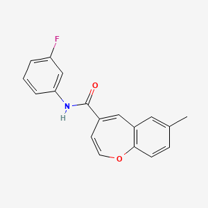 molecular formula C18H14FNO2 B2847406 N-(3-fluorophenyl)-7-methyl-1-benzoxepine-4-carboxamide CAS No. 1049127-90-3
