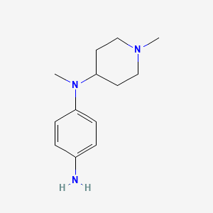 molecular formula C13H21N3 B2847410 N-methyl-N-(1-methylpiperidin-4-yl)benzene-1,4-diamine CAS No. 893754-00-2