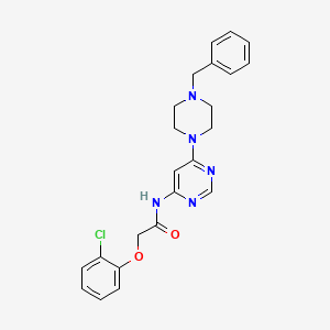 N-[6-(4-benzylpiperazin-1-yl)pyrimidin-4-yl]-2-(2-chlorophenoxy)acetamide