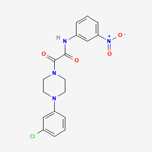 molecular formula C18H17ClN4O4 B2847423 2-[4-(3-chlorophenyl)piperazin-1-yl]-N-(3-nitrophenyl)-2-oxoacetamide CAS No. 899974-87-9