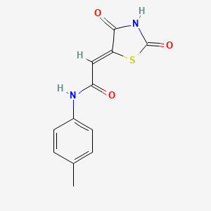 molecular formula C12H10N2O3S B2847429 (Z)-2-(2,4-二氧噻唑啉-5-基亚甲基)-N-(对甲苯基)乙酰胺 CAS No. 314260-09-8