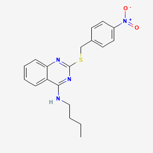N-butyl-2-[(4-nitrophenyl)methylsulfanyl]quinazolin-4-amine
