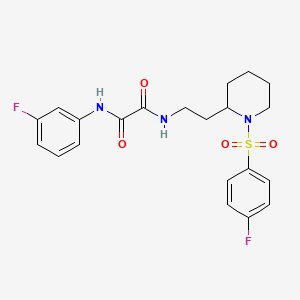 N1-(3-fluorophenyl)-N2-(2-(1-((4-fluorophenyl)sulfonyl)piperidin-2-yl)ethyl)oxalamide