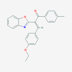 molecular formula C25H21NO3 B284744 2-(1,3-Benzoxazol-2-yl)-3-(4-ethoxyphenyl)-1-(4-methylphenyl)-2-propen-1-one 