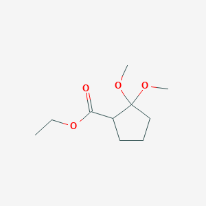 molecular formula C10H18O4 B2847449 乙酸2,2-二甲氧基环戊烷-1-酯 CAS No. 158662-00-1