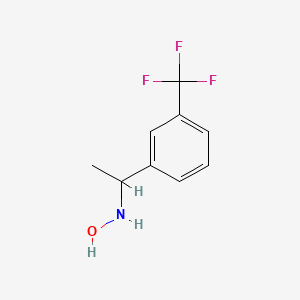 molecular formula C9H10F3NO B2847479 N-{1-[3-(trifluoromethyl)phenyl]ethyl}hydroxylamine CAS No. 1557118-32-7