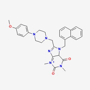 molecular formula C30H32N6O3 B2847485 8-{[4-(4-methoxyphenyl)piperazin-1-yl]methyl}-1,3-dimethyl-7-[(naphthalen-1-yl)methyl]-2,3,6,7-tetrahydro-1H-purine-2,6-dione CAS No. 851939-92-9