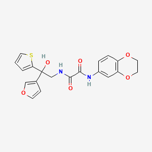 N1-(2,3-dihydrobenzo[b][1,4]dioxin-6-yl)-N2-(2-(furan-3-yl)-2-hydroxy-2-(thiophen-2-yl)ethyl)oxalamide