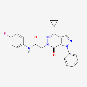 2-(4-cyclopropyl-7-oxo-1-phenyl-1H-pyrazolo[3,4-d]pyridazin-6(7H)-yl)-N-(4-fluorophenyl)acetamide