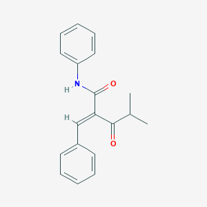 molecular formula C₁₉H₁₉NO₂ B028475 2-苄叉-4-甲基-3-氧代-N-苯基戊酰胺 CAS No. 125971-57-5