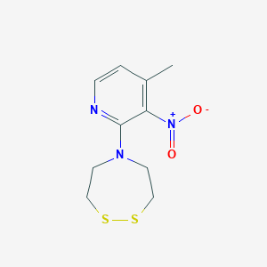 molecular formula C10H13N3O2S2 B2847508 5-(4-Methyl-3-nitropyridin-2-yl)-1,2,5-dithiazepane CAS No. 2196014-67-0