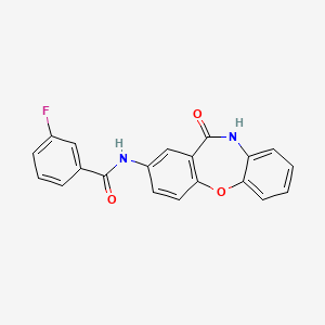 3-fluoro-N-(11-oxo-10,11-dihydrodibenzo[b,f][1,4]oxazepin-2-yl)benzamide
