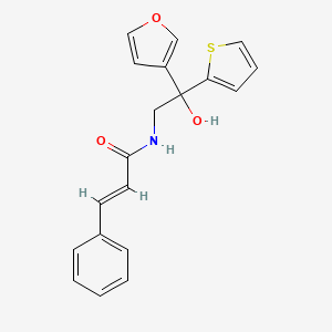 N-(2-(furan-3-yl)-2-hydroxy-2-(thiophen-2-yl)ethyl)cinnamamide