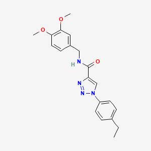 molecular formula C20H22N4O3 B2847513 N-(3,4-二甲氧基苯甲基)-1-(4-乙基苯基)-1H-1,2,3-噻唑-4-甲酰胺 CAS No. 1326902-57-1
