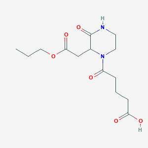 5-Oxo-5-[3-oxo-2-(2-oxo-2-propoxyethyl)-1-piperazinyl]pentanoic acid