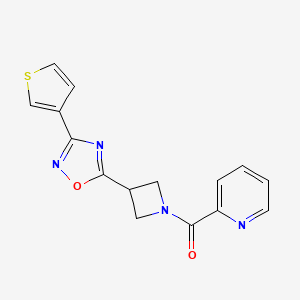 Pyridin-2-yl(3-(3-(thiophen-3-yl)-1,2,4-oxadiazol-5-yl)azetidin-1-yl)methanone