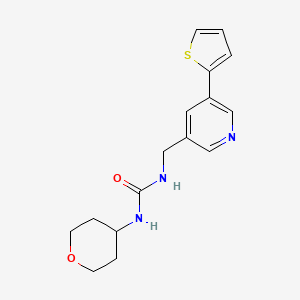 1-(tetrahydro-2H-pyran-4-yl)-3-((5-(thiophen-2-yl)pyridin-3-yl)methyl)urea