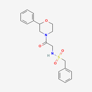 molecular formula C19H22N2O4S B2847524 N-(2-oxo-2-(2-phenylmorpholino)ethyl)-1-phenylmethanesulfonamide CAS No. 953962-86-2
