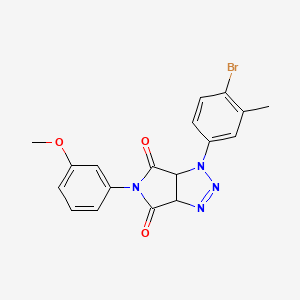 molecular formula C18H15BrN4O3 B2847536 1-(4-bromo-3-methylphenyl)-5-(3-methoxyphenyl)-1,6a-dihydropyrrolo[3,4-d][1,2,3]triazole-4,6(3aH,5H)-dione CAS No. 1171907-62-2