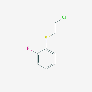 molecular formula C8H8ClFS B2847540 1-[(2-氯乙基)硫代]-2-氟苯 CAS No. 175154-40-2
