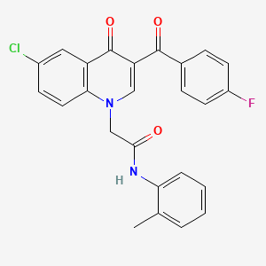 2-(6-chloro-3-(4-fluorobenzoyl)-4-oxoquinolin-1(4H)-yl)-N-(o-tolyl)acetamide