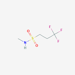 molecular formula C4H8F3NO2S B2847543 3,3,3-Trifluoro-N-methylpropane-1-sulfonamide CAS No. 1877152-18-5