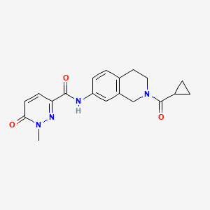 N-(2-(cyclopropanecarbonyl)-1,2,3,4-tetrahydroisoquinolin-7-yl)-1-methyl-6-oxo-1,6-dihydropyridazine-3-carboxamide