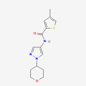 4-methyl-N-(1-(tetrahydro-2H-pyran-4-yl)-1H-pyrazol-4-yl)thiophene-2-carboxamide