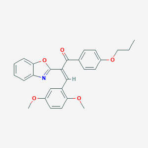 2-(1,3-Benzoxazol-2-yl)-3-(2,5-dimethoxyphenyl)-1-(4-propoxyphenyl)-2-propen-1-one