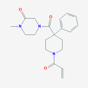 1-Methyl-4-(4-phenyl-1-prop-2-enoylpiperidine-4-carbonyl)piperazin-2-one