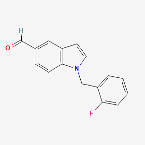 molecular formula C16H12FNO B2847577 1-(2-fluorobenzyl)-1H-indole-5-carbaldehyde CAS No. 944893-62-3