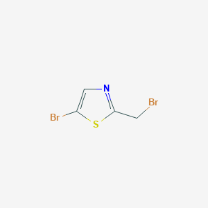 molecular formula C4H3Br2NS B2847600 5-Bromo-2-(bromomethyl)-1,3-thiazole CAS No. 1312537-34-0