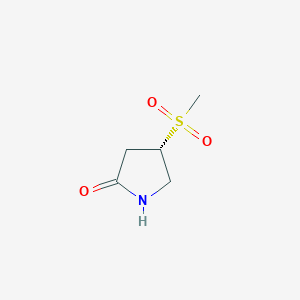 molecular formula C5H9NO3S B2847603 (S)-4-(methylsulfonyl)pyrrolidin-2-one CAS No. 20182-97-2