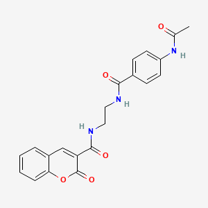 N-(2-(4-acetamidobenzamido)ethyl)-2-oxo-2H-chromene-3-carboxamide