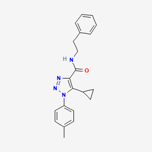molecular formula C21H22N4O B2847606 5-cyclopropyl-1-(4-methylphenyl)-N-(2-phenylethyl)-1H-1,2,3-triazole-4-carboxamide CAS No. 954351-44-1