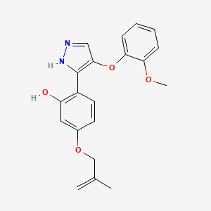 6-[4-(2-Methoxyphenoxy)-1,2-dihydropyrazol-3-ylidene]-3-(2-methylprop-2-enoxy)-1-cyclohexa-2,4-dienone