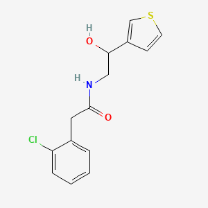 2-(2-chlorophenyl)-N-(2-hydroxy-2-(thiophen-3-yl)ethyl)acetamide