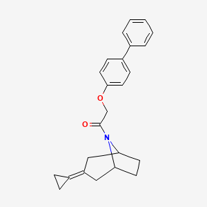 2-([1,1'-biphenyl]-4-yloxy)-1-((1R,5S)-3-cyclopropylidene-8-azabicyclo[3.2.1]octan-8-yl)ethan-1-one