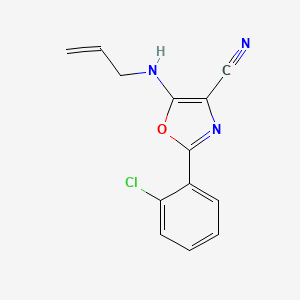 molecular formula C13H10ClN3O B2847628 5-(Allylamino)-2-(2-chlorophenyl)oxazole-4-carbonitrile CAS No. 613651-53-9