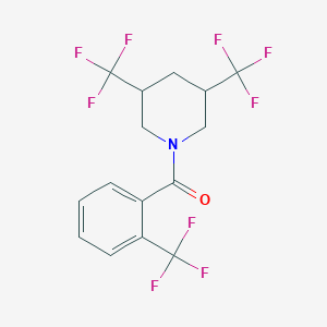 3,5-Bis(trifluoromethyl)-1-[2-(trifluoromethyl)benzoyl]piperidine