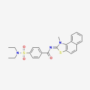 molecular formula C23H23N3O3S2 B2847634 4-(二乙基磺酰)-N-(1-甲基苯并[e][1,3]噻唑-2-基亚)苯甲酰胺 CAS No. 477499-28-8
