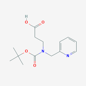 molecular formula C14H20N2O4 B2847637 3-{[(Tert-butoxy)carbonyl][(pyridin-2-yl)methyl]amino}propanoic acid CAS No. 1181756-89-7