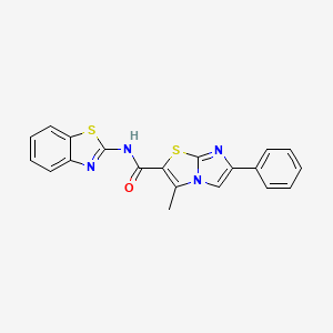 N-(1,3-benzothiazol-2-yl)-3-methyl-6-phenylimidazo[2,1-b][1,3]thiazole-2-carboxamide
