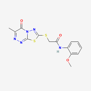 N-(2-methoxyphenyl)-2-[(3-methyl-4-oxo-[1,3,4]thiadiazolo[2,3-c][1,2,4]triazin-7-yl)sulfanyl]acetamide