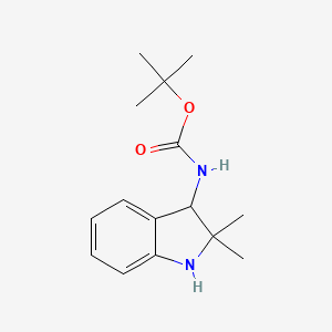 molecular formula C15H22N2O2 B2847671 tert-butyl N-(2,2-dimethyl-2,3-dihydro-1H-indol-3-yl)carbamate CAS No. 2059971-09-2