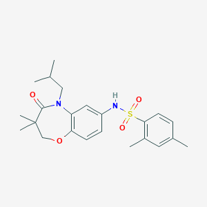 N-(5-isobutyl-3,3-dimethyl-4-oxo-2,3,4,5-tetrahydrobenzo[b][1,4]oxazepin-7-yl)-2,4-dimethylbenzenesulfonamide