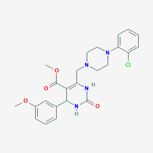 Methyl 6-{[4-(2-chlorophenyl)piperazin-1-yl]methyl}-4-(3-methoxyphenyl)-2-oxo-1,2,3,4-tetrahydropyrimidine-5-carboxylate