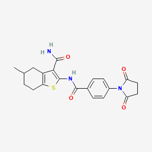 2-(4-(2,5-Dioxopyrrolidin-1-yl)benzamido)-5-methyl-4,5,6,7-tetrahydrobenzo[b]thiophene-3-carboxamide